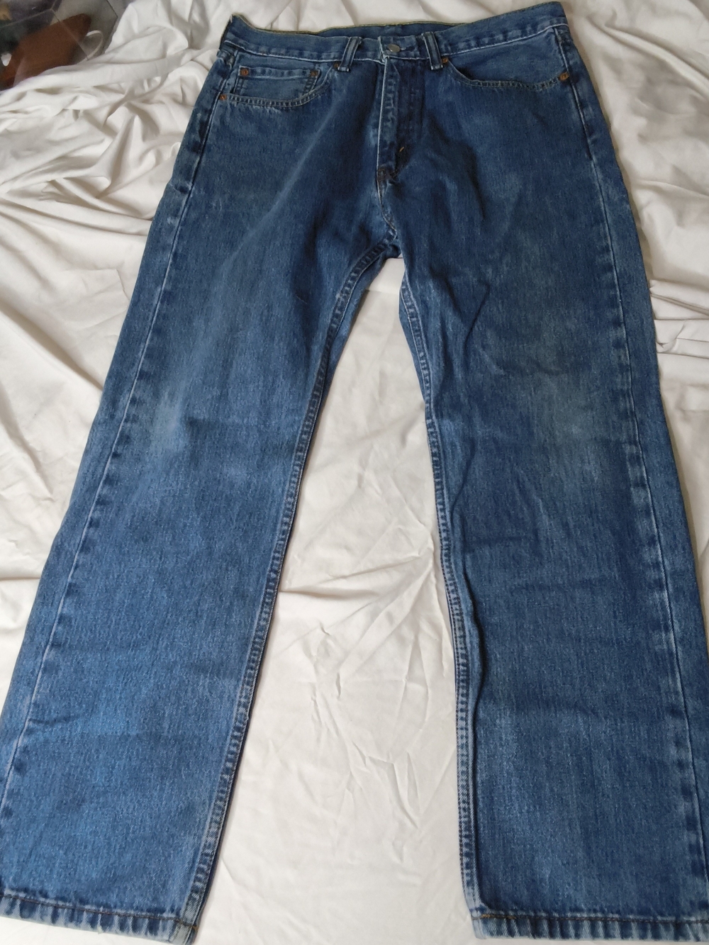 Classic Men's Straight-Leg Blue Jeans